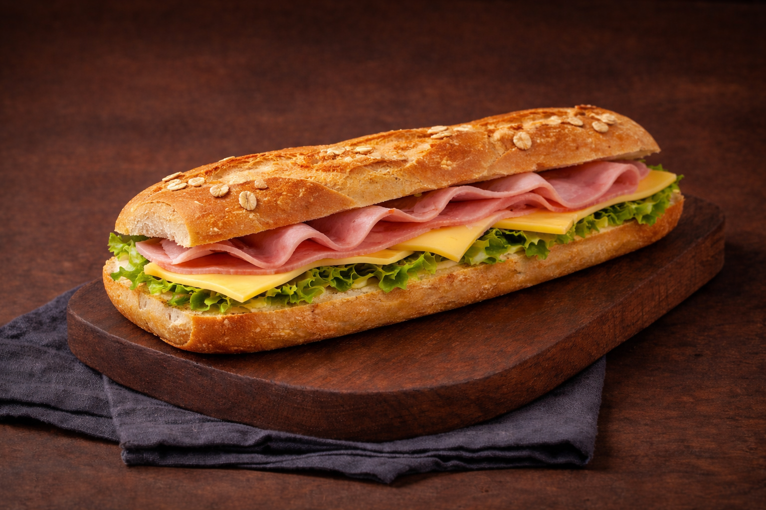 Ham & Cheese Baguette Sandwich