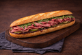 Salted Beef Baguette Sandwich
