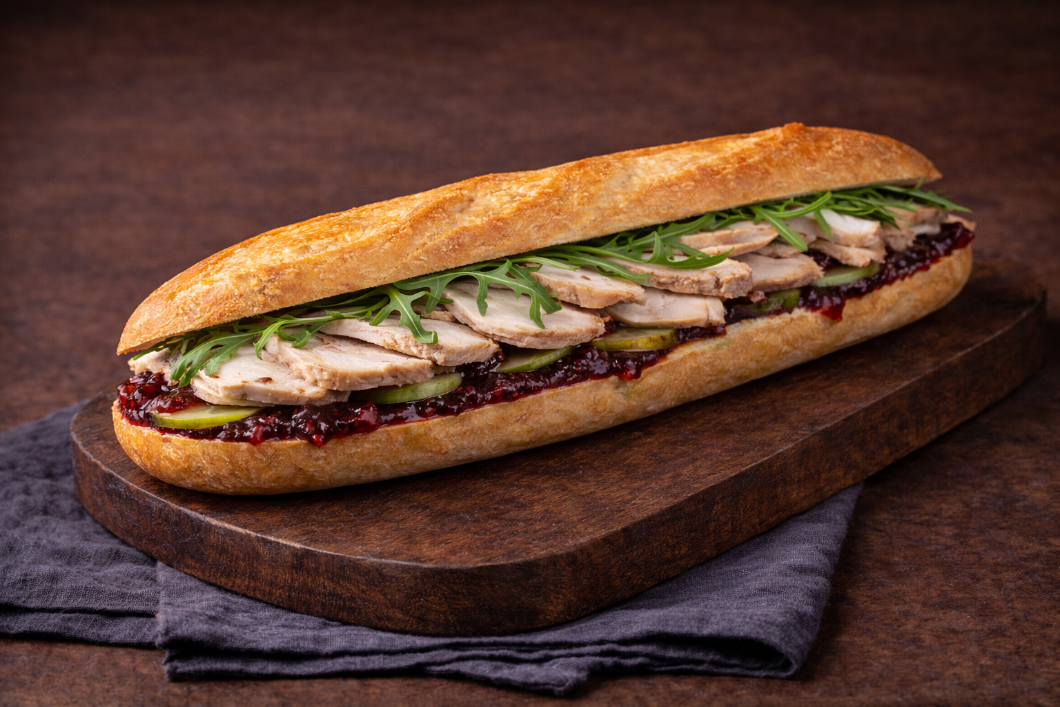 Turkey Baguette Sandwich